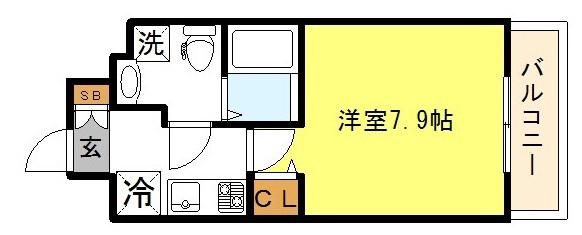 FDS WILL KOHAMA(1K/7階)の間取り写真