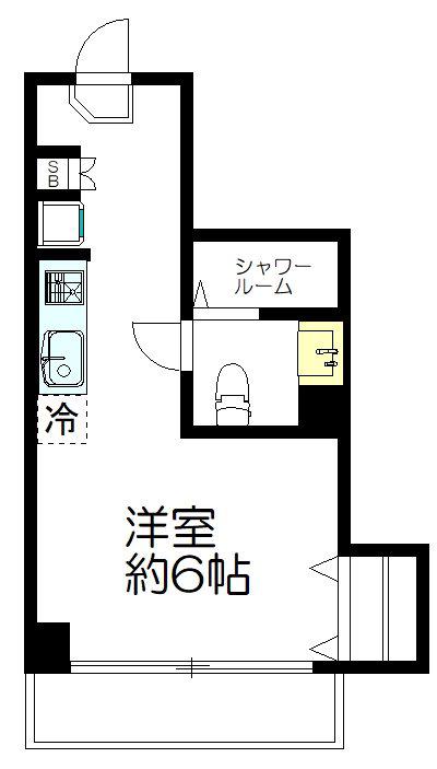 ハイムハラシマ(ワンルーム/3階)の間取り写真