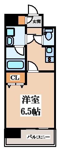グランシス高井田(1K/3階)の間取り写真