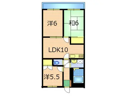 アビタシオン・クレエ(3LDK/2階)の間取り写真