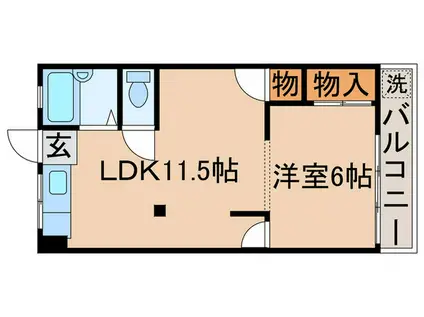 松井マンション(1LDK/3階)の間取り写真