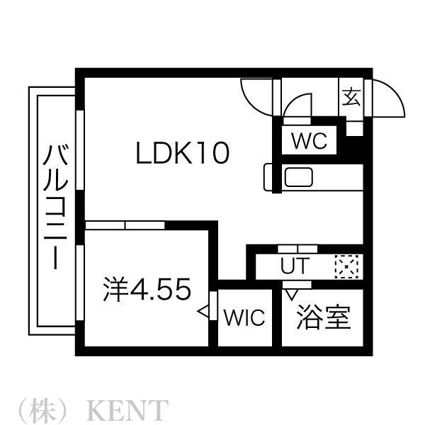 ソミューム発寒南(1LDK/3階)の間取り写真