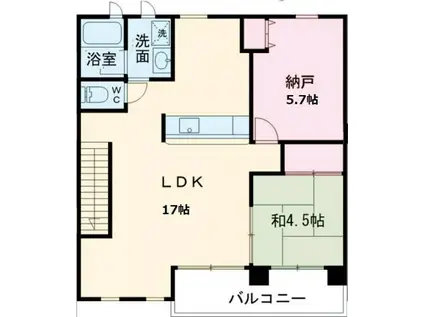 コウジィコートI番館(1SLDK/2階)の間取り写真