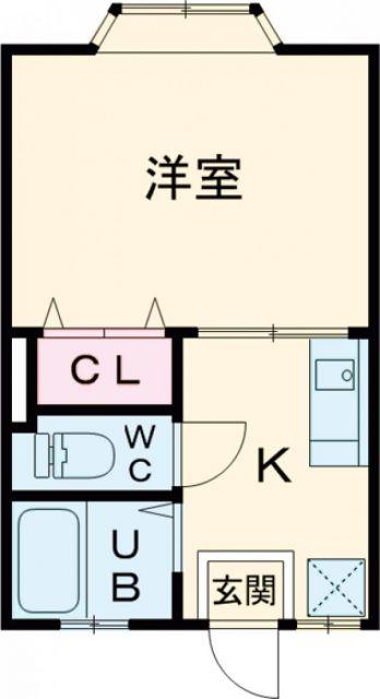 メゾン富貴(1K/2階)の間取り写真