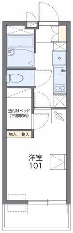 レオパレスアルカディア北矢名(1K/2階)の間取り写真