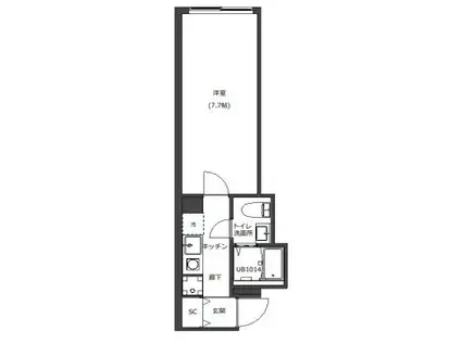D-STYLE東武練馬(1K/5階)の間取り写真
