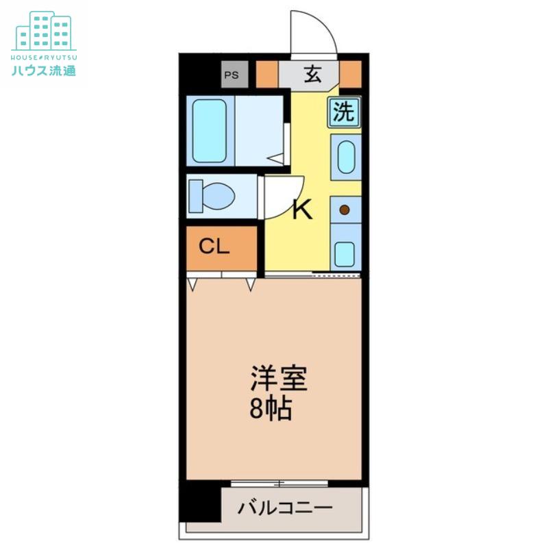 レスピーロ(1K/4階)の間取り写真