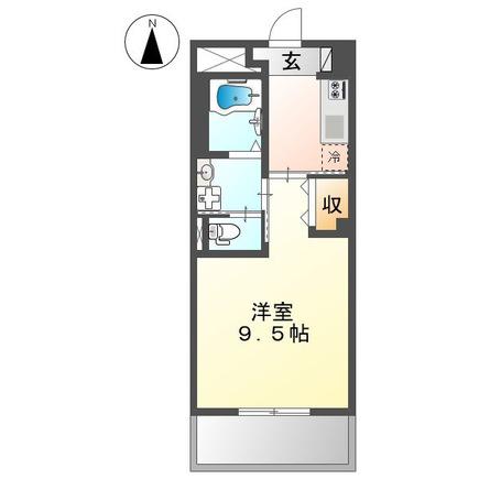 LIEN CHATEAU(1K/2階)の間取り写真