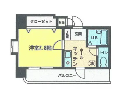 オリジンコアビル(1K/7階)の間取り写真