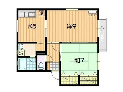 COMFORT(2K/1階)の間取り写真