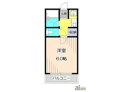 ライフ・ガーデン(1K/1階)の間取り写真