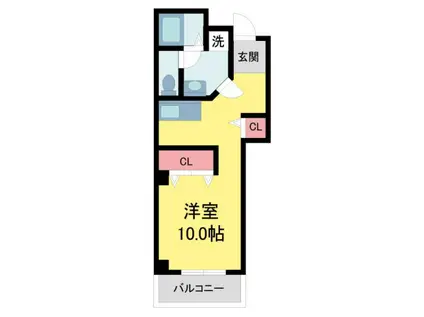 パークサイド西台(1K/3階)の間取り写真