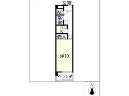 メゾン・ド・オーシマI(1K/1階)の間取り写真