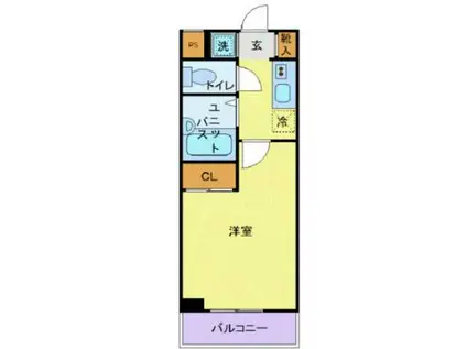 スカイコート日本橋第2(1K/6階)の間取り写真