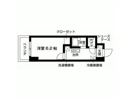 プルミエール本厚木(1K/7階)の間取り写真