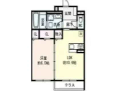 FLAT COMFY 豊中(1LDK/1階)の間取り写真