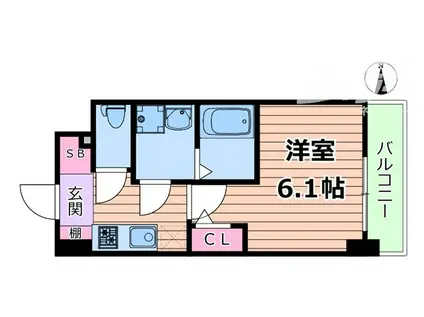 SOLASIARESIDENCE千里丘(1K/3階)の間取り写真