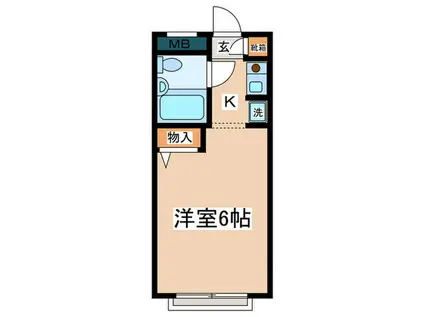 SEVEN HILLS(1K/1階)の間取り写真