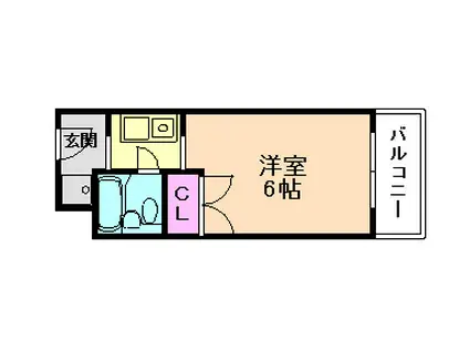 プレアール天神(1K/1階)の間取り写真