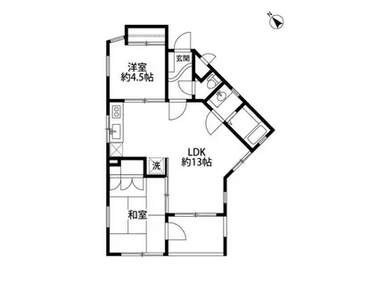 GOLD COAST SWEET(2LDK/3階)の間取り写真