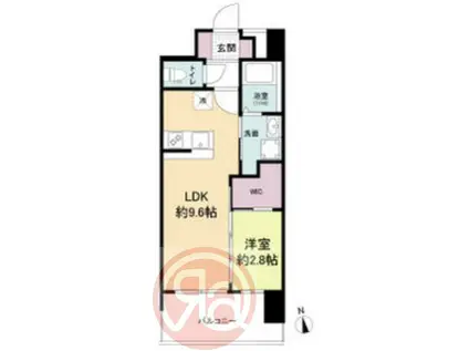 セレニテ難波グランデシュッド(1LDK/5階)の間取り写真