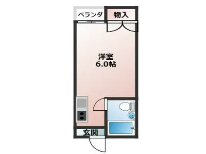 サンピアレス都島(ワンルーム/1階)の間取り写真