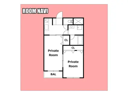 ロイヤルシティ城東(2K/3階)の間取り写真