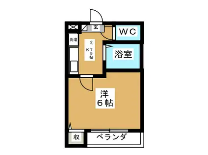 CASTLE阿佐ヶ谷(1K/4階)の間取り写真