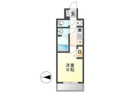 ディアレイシャス浅間町ステーションフロント(1K/7階)の間取り写真