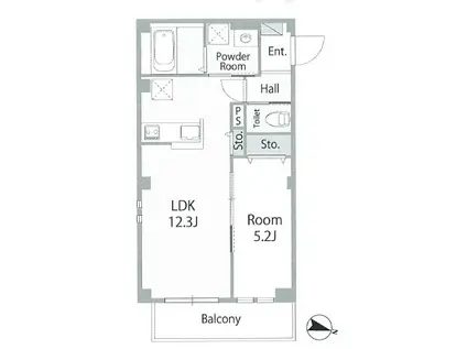 NELYS -ネリス-(1LDK/3階)の間取り写真