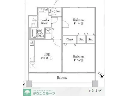 TRAVALORE淵野辺(2LDK/4階)の間取り写真
