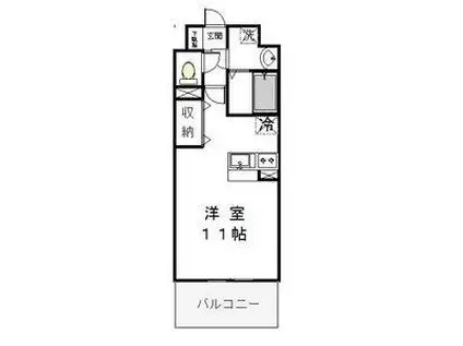 アステージ(1K/4階)の間取り写真