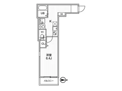 TS CUORE梅ヶ丘(1K/3階)の間取り写真
