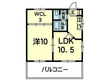 ポエム50(1LDK/4階)の間取り写真