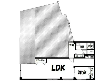 北海道釧路市若松町1番23号エーコー若松(1LDK/5階)の間取り写真