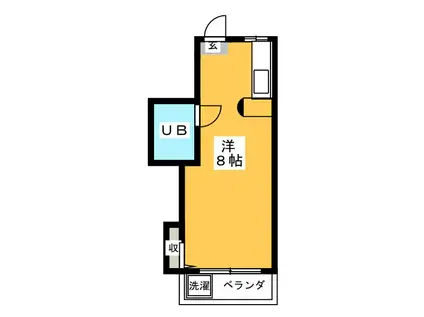 コーポ・パインウッド(ワンルーム/1階)の間取り写真