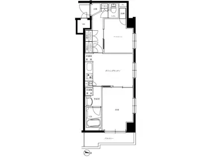 ルーブル南馬込六番館(1SDK/1階)の間取り写真