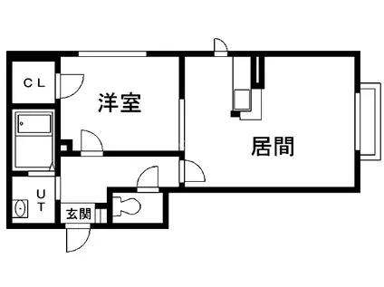 シャーメゾンモルダウA(1LDK/2階)の間取り写真