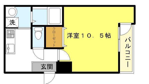 フジパレス住ノ江駅南V番館(1K/1階)の間取り写真