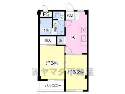 ブランクレスト(2K/1階)の間取り写真