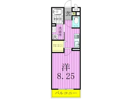 RESIDENCE KAMIYA Ⅱ(1K/2階)の間取り写真