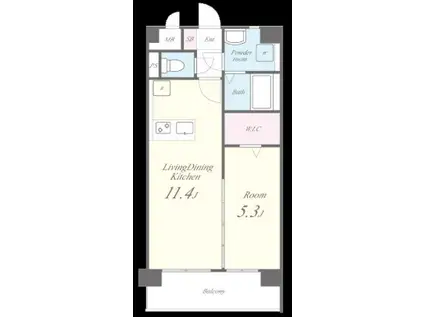 BOSCO BOB BUILDING(1LDK/10階)の間取り写真