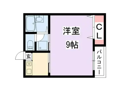 グリーンピア東寝屋川(1K/1階)の間取り写真