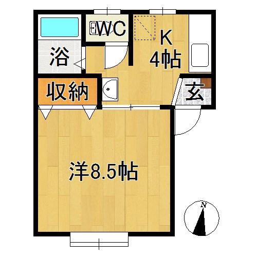 アイリッシュハウス(1K/2階)の間取り写真