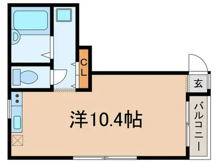 エスティマンション(ワンルーム/3階)の間取り写真