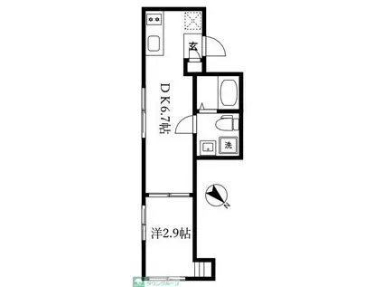 ラフォルテ井草(1DK/4階)の間取り写真