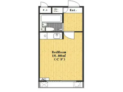 シテイパレス相模原(ワンルーム/1階)の間取り写真