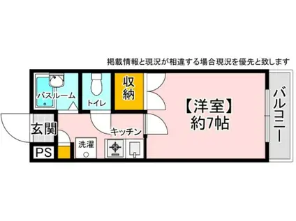 カーサ青崎 I(1K/3階)の間取り写真