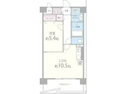 カンマキーノ(1LDK/3階)の間取り写真