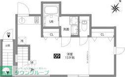 文京大塚テラス(1DK/2階)の間取り写真